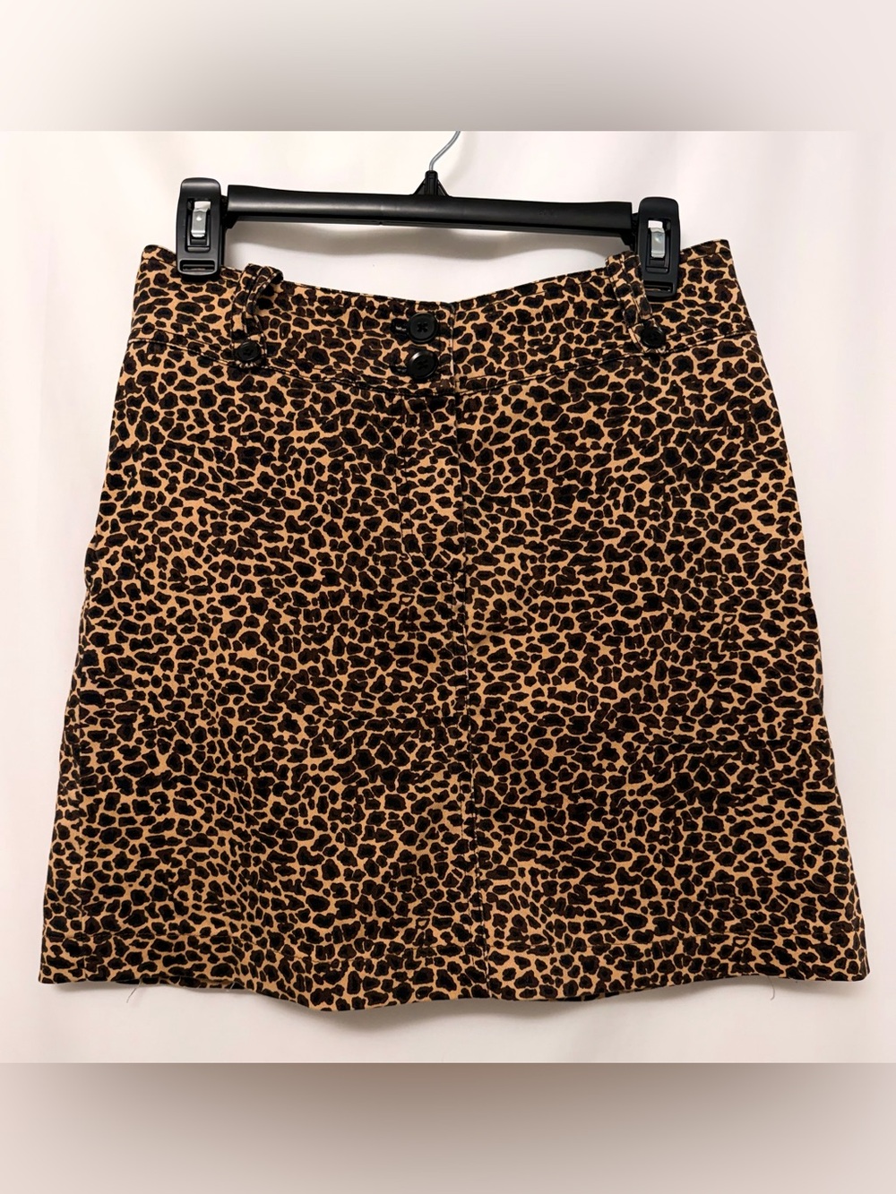 Harolds Leopard Print Mini Skirt Size 4 Y2K Animal Print